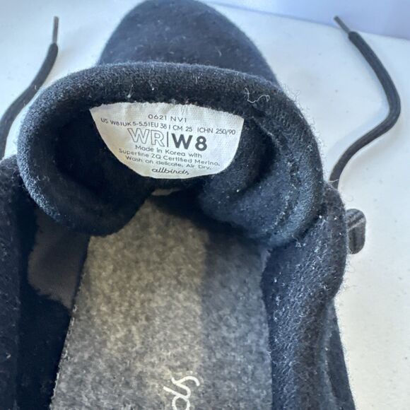 Allbirds Wool Runners Women’s Comfort Sneakers Size 8 Black - Picture 9 of 10